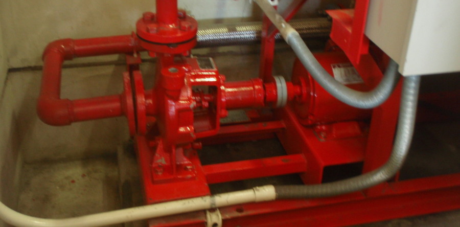 岐阜県大垣市M様工場　消防用ポンプ取替え工事