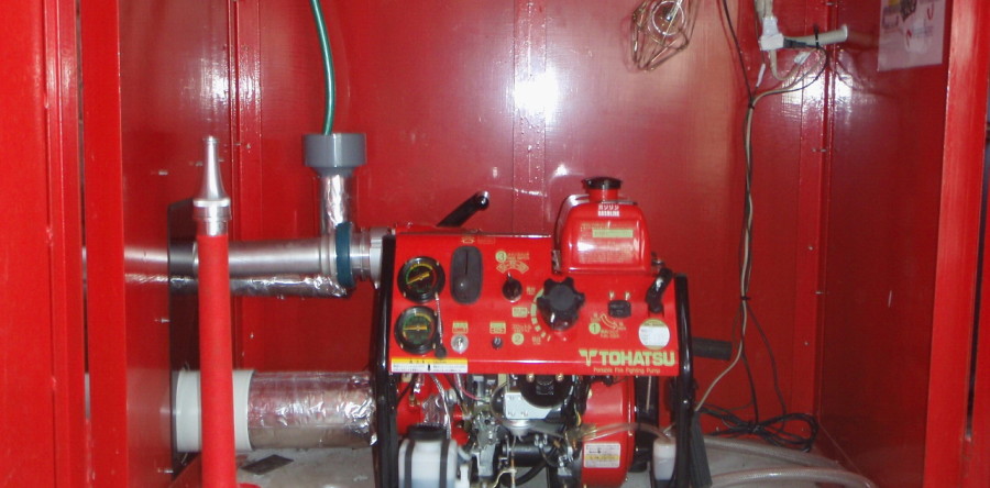 岐阜県不破郡関ケ原町R様店舗　動力消防ポンプ設置工事